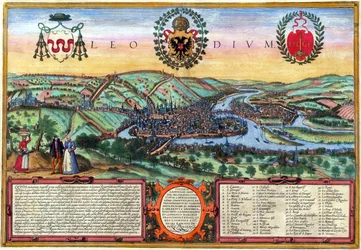 Detailed view of Liège with legend